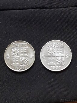 Mince 2 Kčs ČSSR+ČSFR - 10 ks + 5.haléř r.1967 ČSSR, 1 ks. - 14