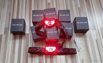 Čelová svítilna COB-LED+červené světlo,ultralehká,vodotěsná. - 14
