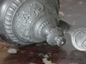 Historický cyklistický kameninový korbel - bier stein - 14