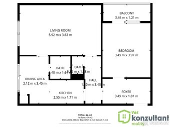 Pronájem bytu 2+1 s lodžií a sklepem, ev.č. 00925 - 14
