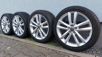 Alu kola 5x100 r17 originál vw polo letní pneu - - 14