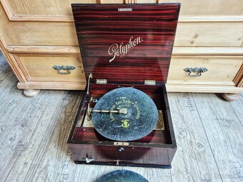 Starožitný hrací stroj Polyphon No 72G, 1890, s 8 zvonky - 14