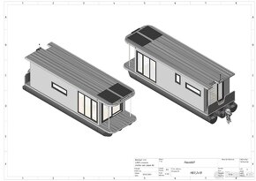 ECO hausbóty 10m, 12m/houseboats, nové - 14