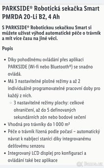 Aku robotická sekačka Parkside na 1000 m2 - 14