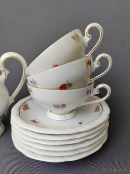 Nádherný porcelánový čajový set Bohemia Porcelán Bianca - 14