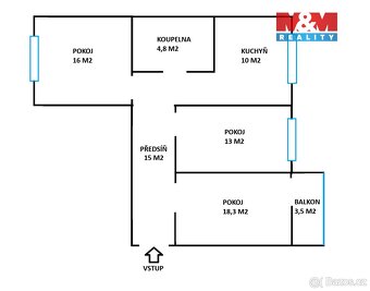 Prodej bytu 3+1, 80 m², Nový Jičín, ul. Na Lani - 14