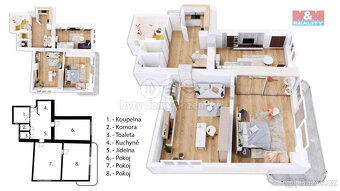 Prodej bytu 3+kk, 89 m², Hradec Králové, ul. Resslova - 14