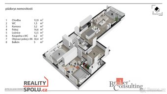 Prodej, byty/3+kk, 89 m2, Pod Kavalírkou 1322/28, 15000 Prah - 14