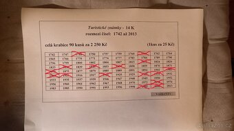 Turistické známky č. 1 - 2635 AKTUALIZACE 31.3.25 - 14