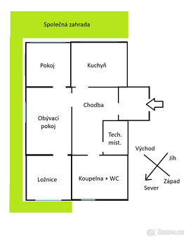 Pronájem 3+1, 67m2 (zahr., sklep) (Chrastava - Školní) - 14
