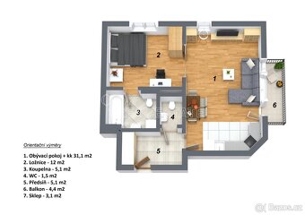 Pronájem bytu 2+kk, 62 m2 - Praha - Zličín, ev.č. 00764 - 14