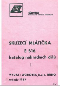 Kombajn E 517 katalog náhradních dílů - 14