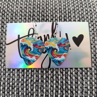 Náušnice z kytarových trsátek - 14