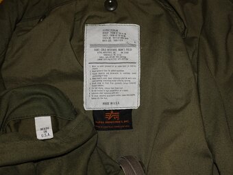 Džípovka Alpha Ind. US Army parka M-65 Made in USA - 14