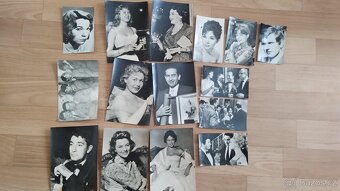 Fotky - stare pohledy hercu a umelcu 60,70 leta 115 kusu - 14
