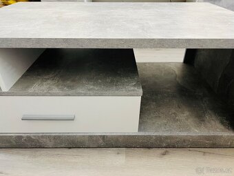 Konferenční stolek IGUAN - beton/bíla - 14