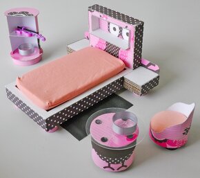 Nábytek pro panenky BRATZ i BARBIE – Dětský pokoj - 14
