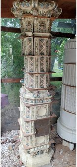 Kachlová kamna, starozitná - 14