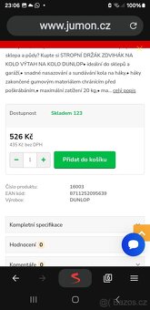 Stropní držák /výtah na kolo dunlop - 14