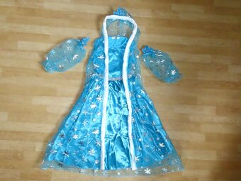 Překrásné dlouhé šaty princezna Elza + plášť vel.122/128. - 14