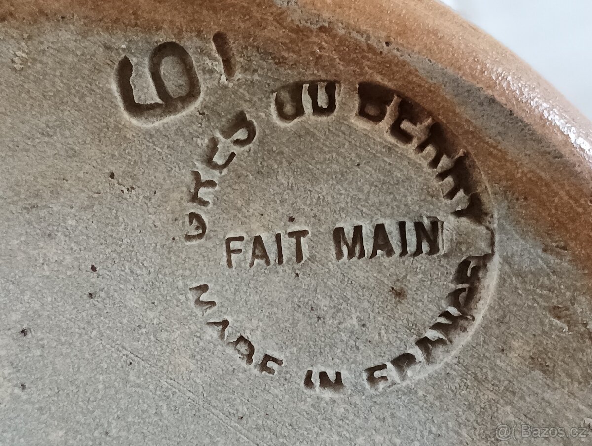 KAMENINOVÝ DŽBÁN GRES DU BERRY RUČNĚ VYROBENÝ - FRANCIE - 15