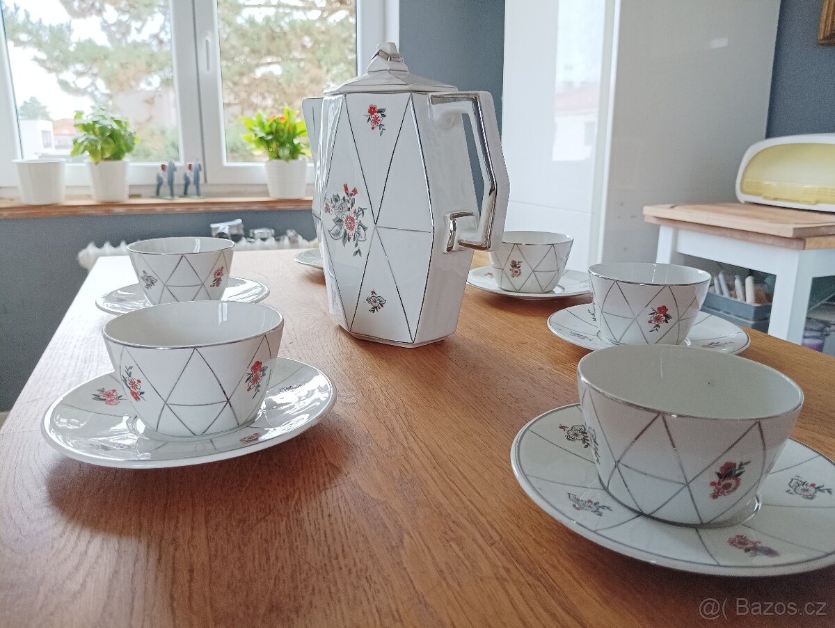 KUBISTICKÁ PORCELÁNOVÁ ČAJOVÁ SOUPRAVA CCP JM PORT DE LA CZE - 15