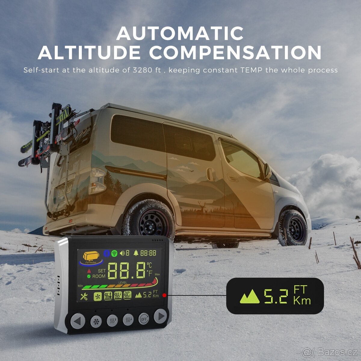 Nezávislé naftové topení 5-8kW, 12+24+230V, Auto START/STOP - 15