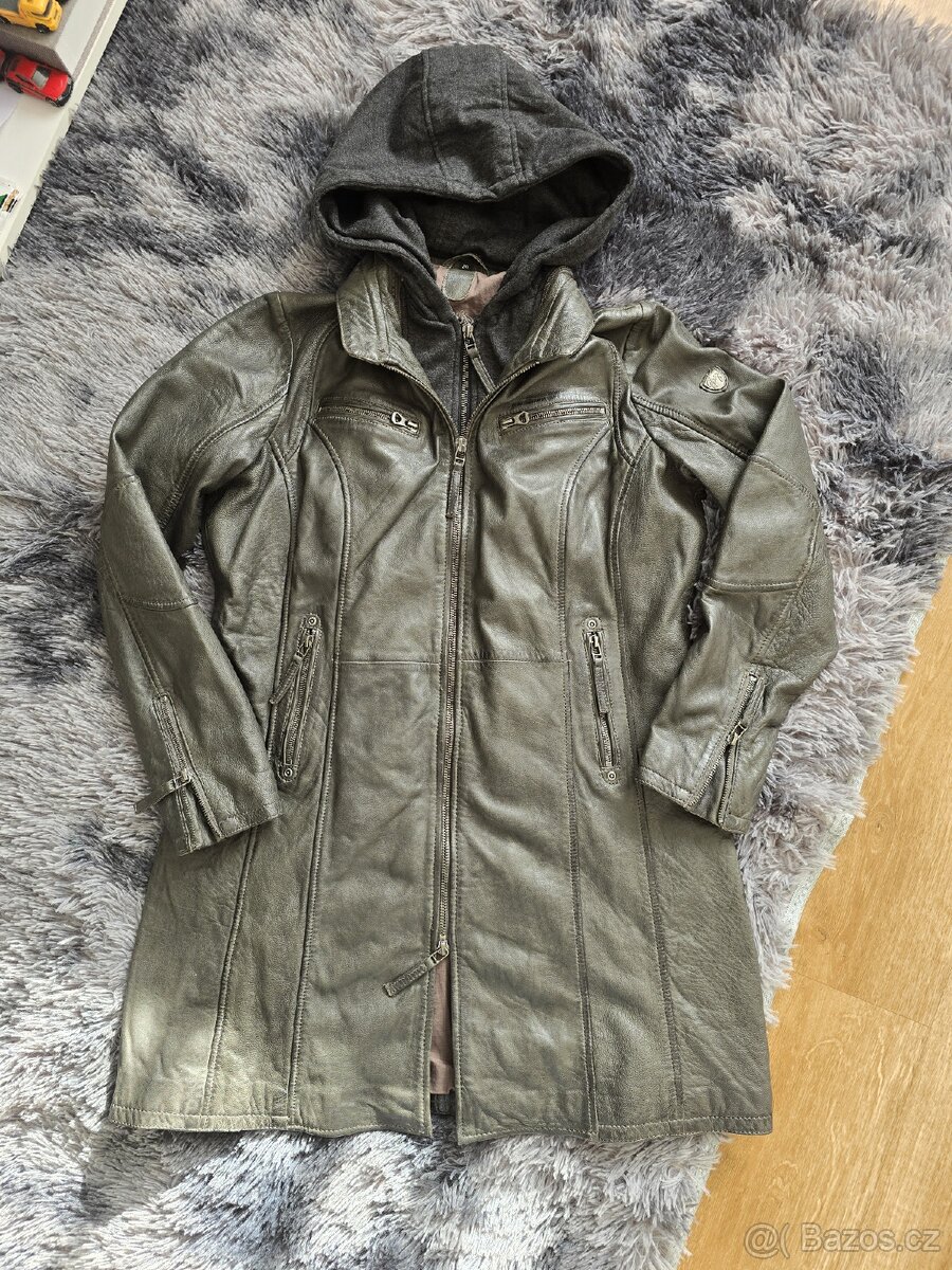 Dámský kožený kabát vel. XL - 15