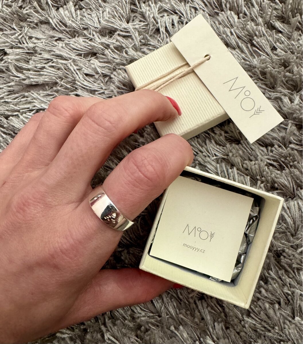 Mooyyy stříbrný prsten Element vzduch - velikost 56 - 15