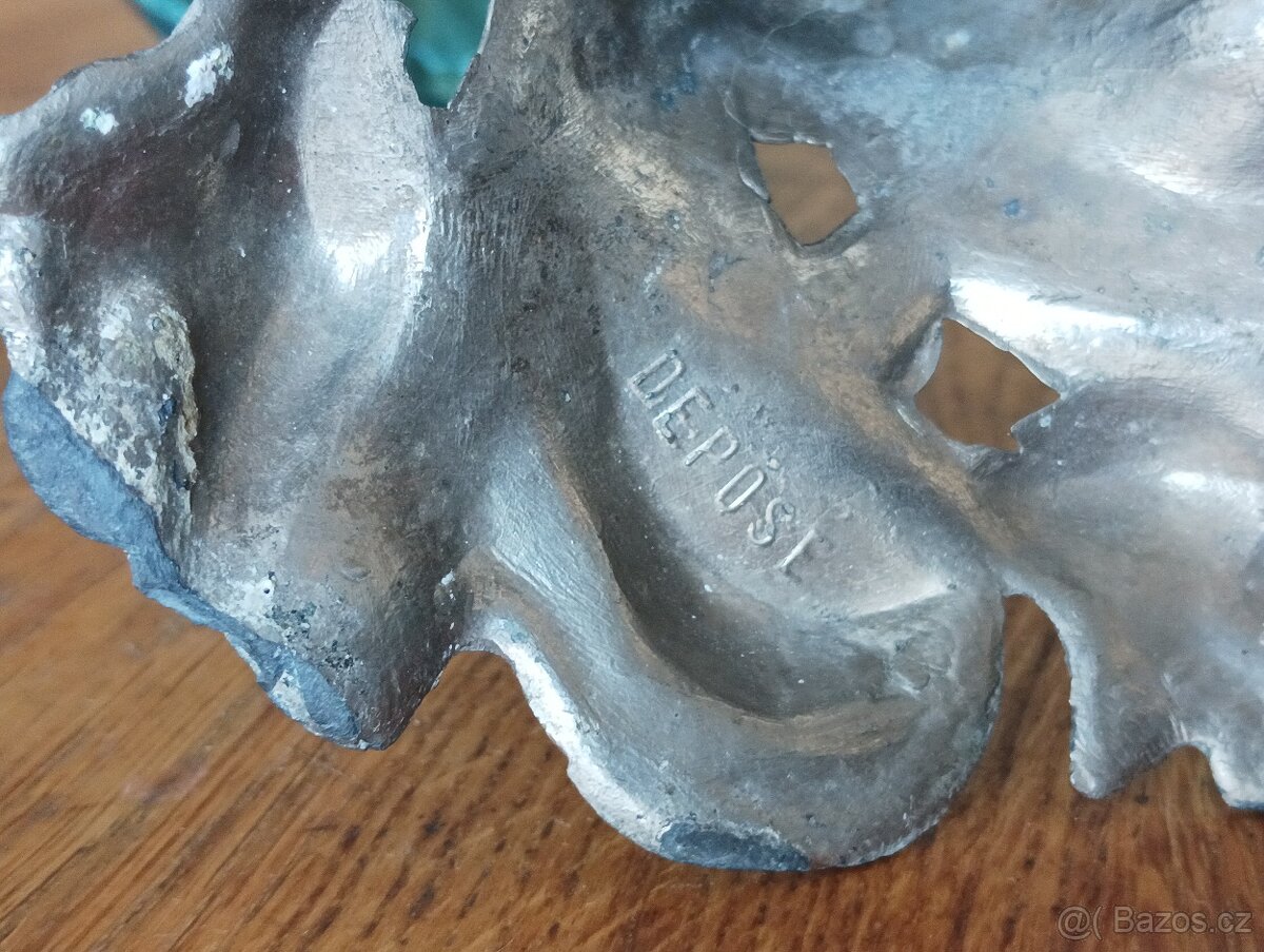 SECESNÍ STAROŽITNÁ PETROLEJKA GAUDARD,FRANCE1900–ART NOUVEAU - 15