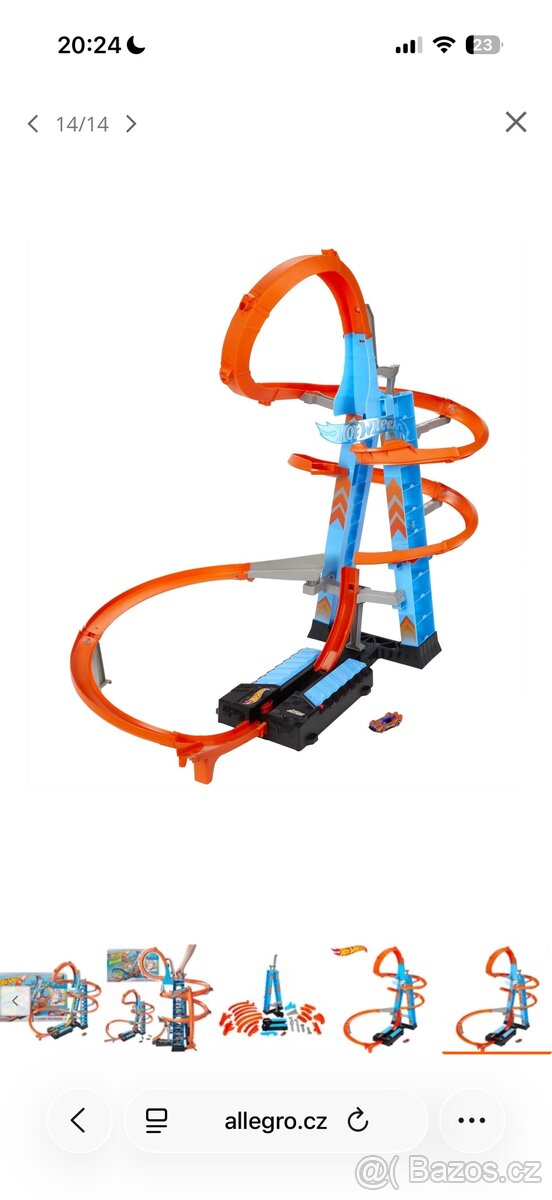 Hot Wheels Nebeská věž Kraksy GWT39 a Hot Wheels GJM75 - 15