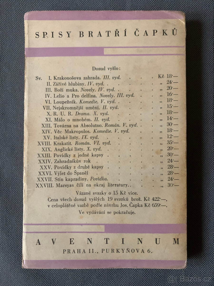 Staré převážně brožované knihy, stav a ceny viz popis - 15