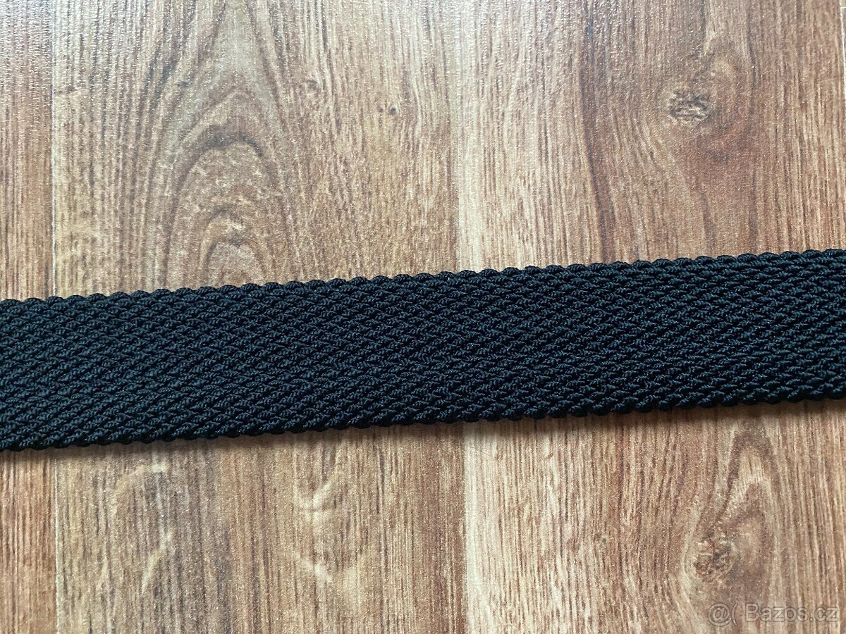 Nový pánský pružný opasek Bandi -L/XL, černý s modrými pruhy - 15