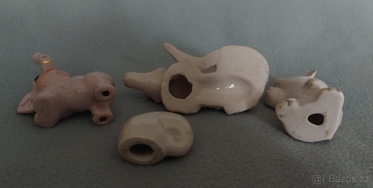 zvířátka z růžového porcelánu, figurky - 15