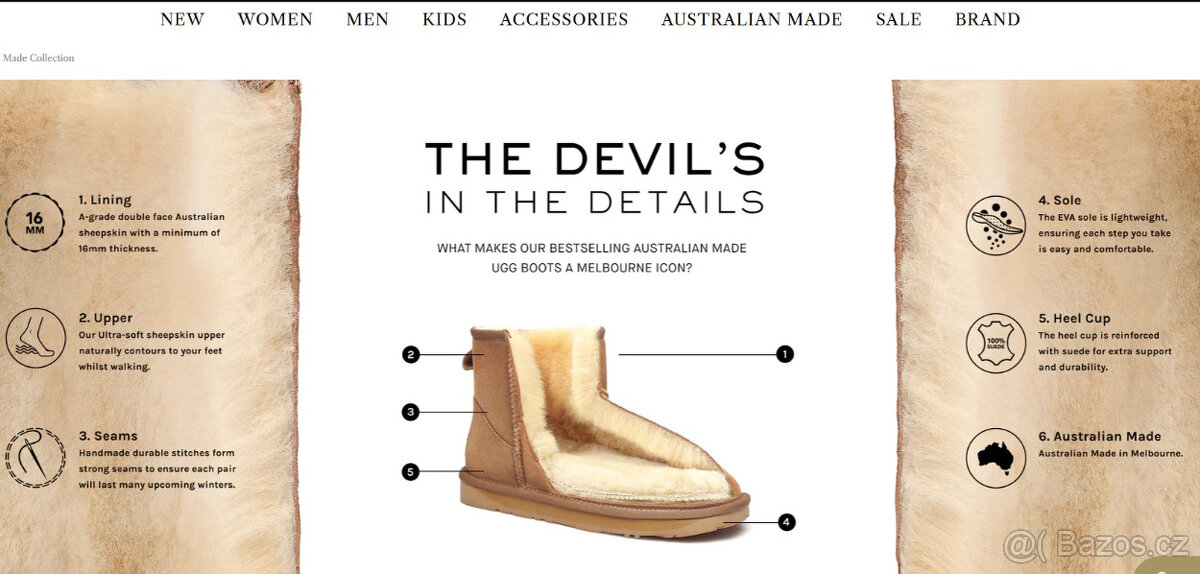 Nové modré kožené válenky sněhule boots UGG vel. 39 - 15