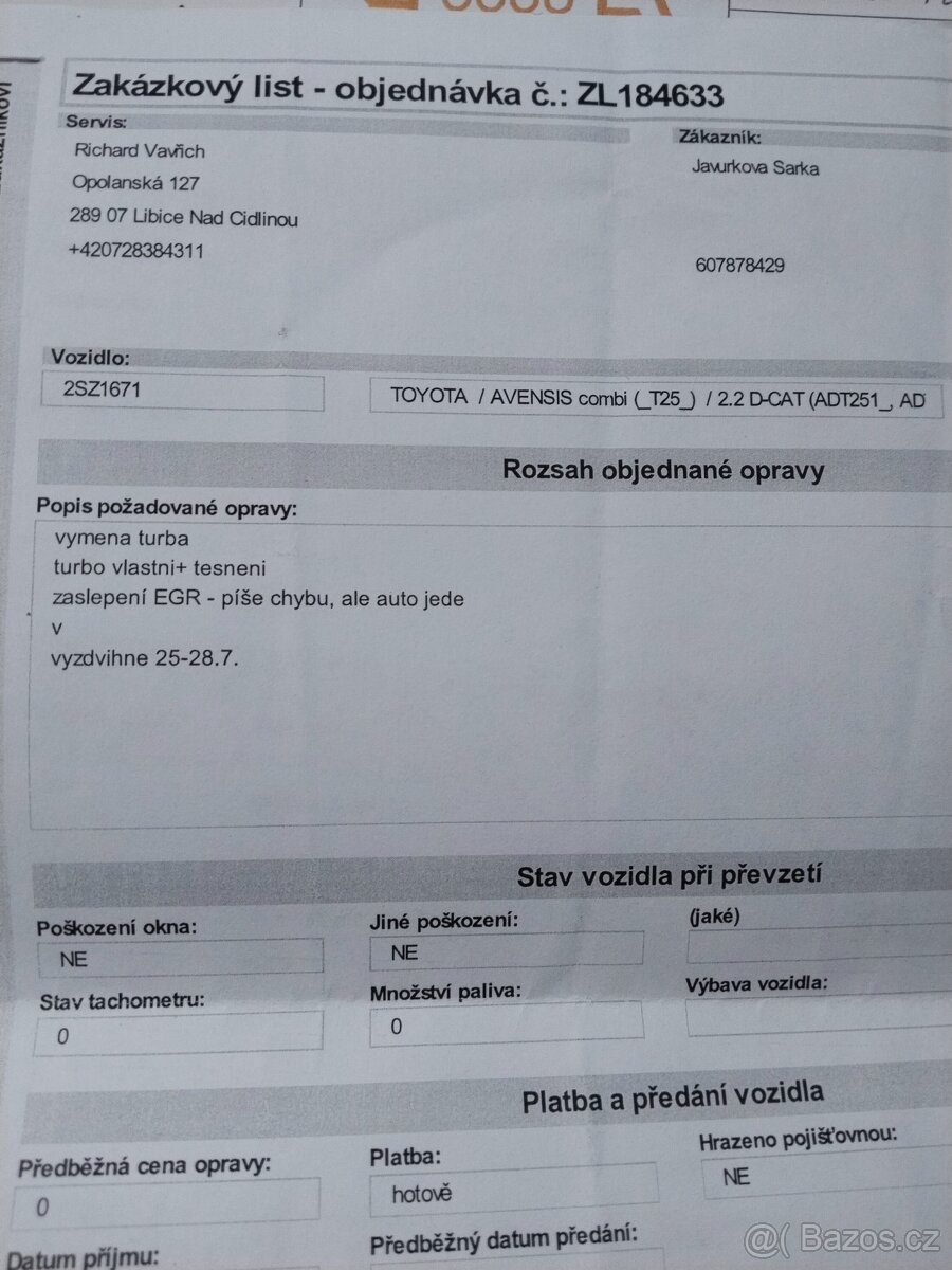 Toyota Avensis combi 2,2DiD T 25 - 15