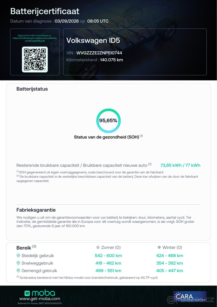 Volkswagen ID.5 Pro Performance 77 kWh, SOH 95,65 % - 15