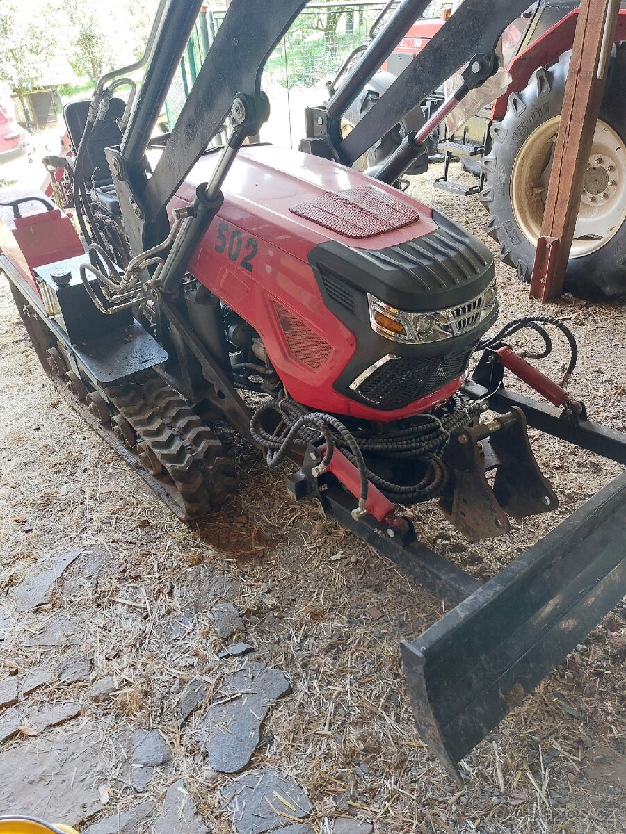traktor pásový+bagr přední radlice rotavator nakladač - 15