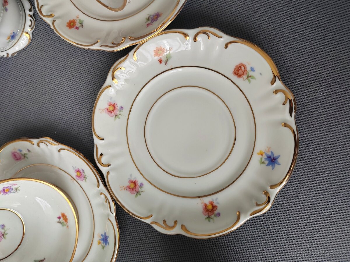 Úžasná porcelánová mokka souprava Otto Hädrich Witwe (OHW) - 15