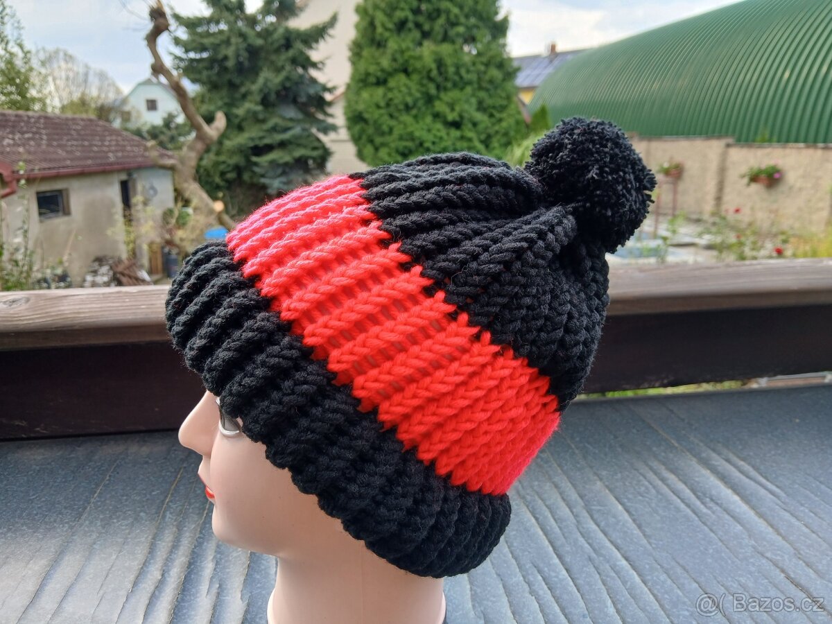 Nový pletený kulich (dvojitý lem) - 15