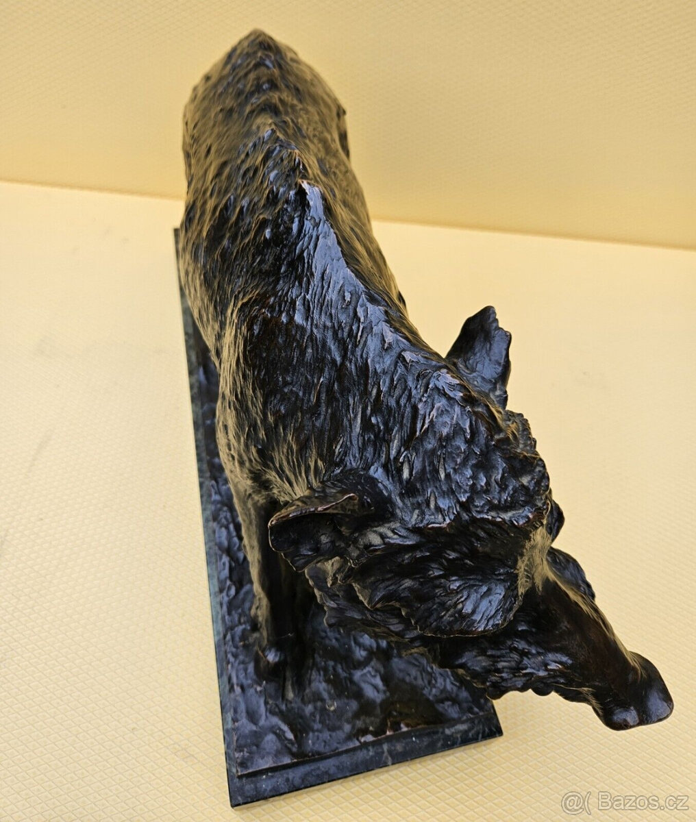 Fritz Diller Bronzový kanec Divoký kanec - 15