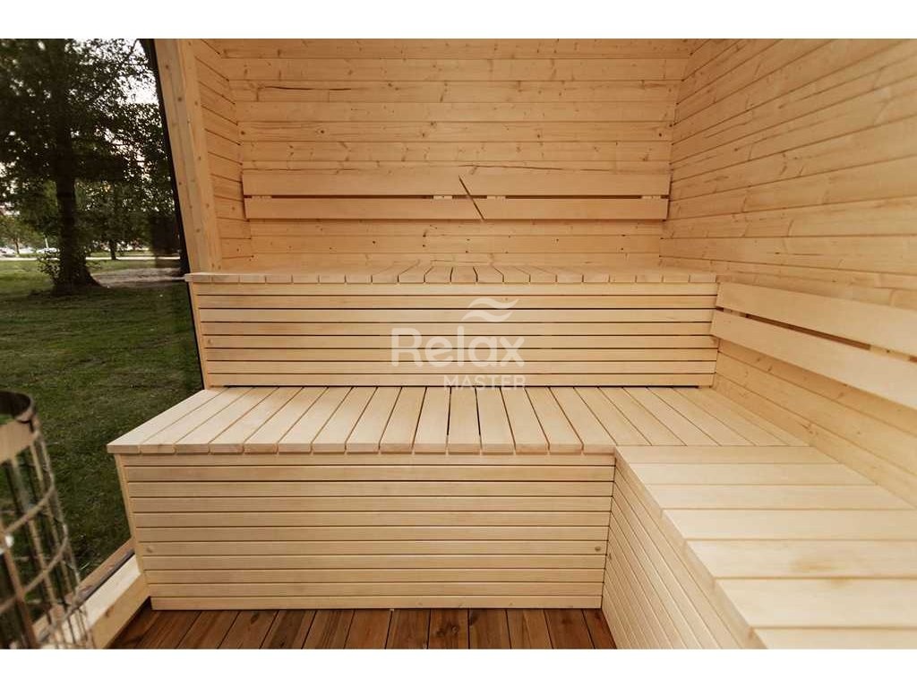 Finská sauna LUX s předsíní 245×340 - 15