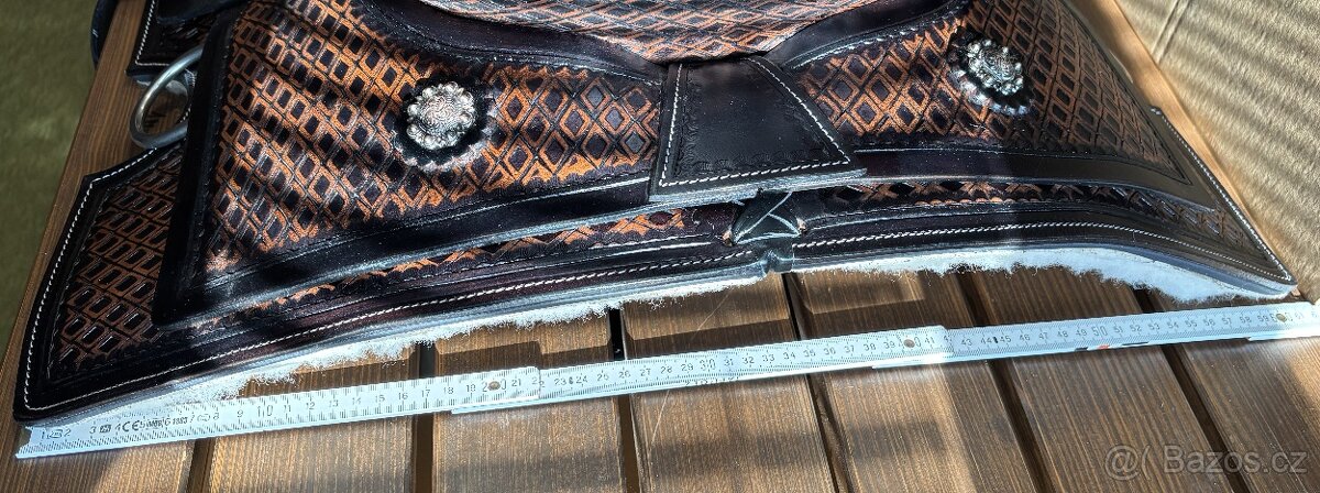 Westernové sedlo 1) černé s hnědou - 15