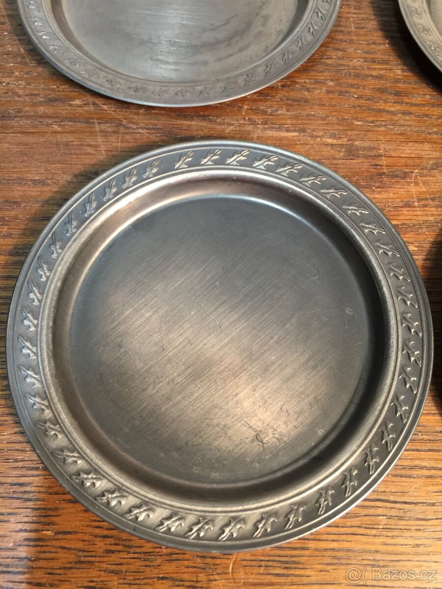 Cínový pohár pivní velká sklenice z cínu punc certifikát - 15