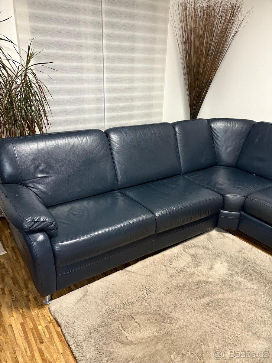 Kožená rozkládací sedačka - 15