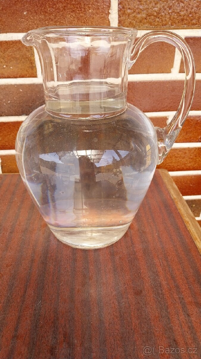 Modrá číše,váza, ozdobné láhve,skleněné džbány - 15