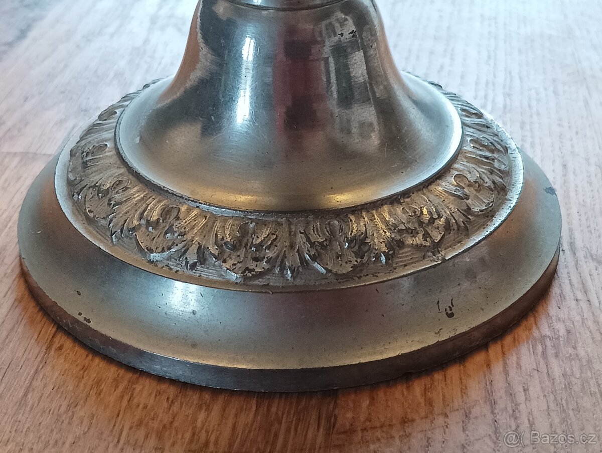 ART DECO STAROŽITNÁ PETROLEJOVÁ LAMPA UNIS PARIS KOLEM 1920 - 15