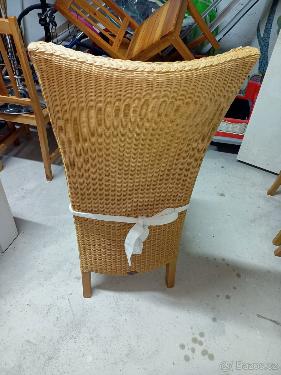 Prodám 4 x krásné vysoké ratanové židle s podsedáky - 15