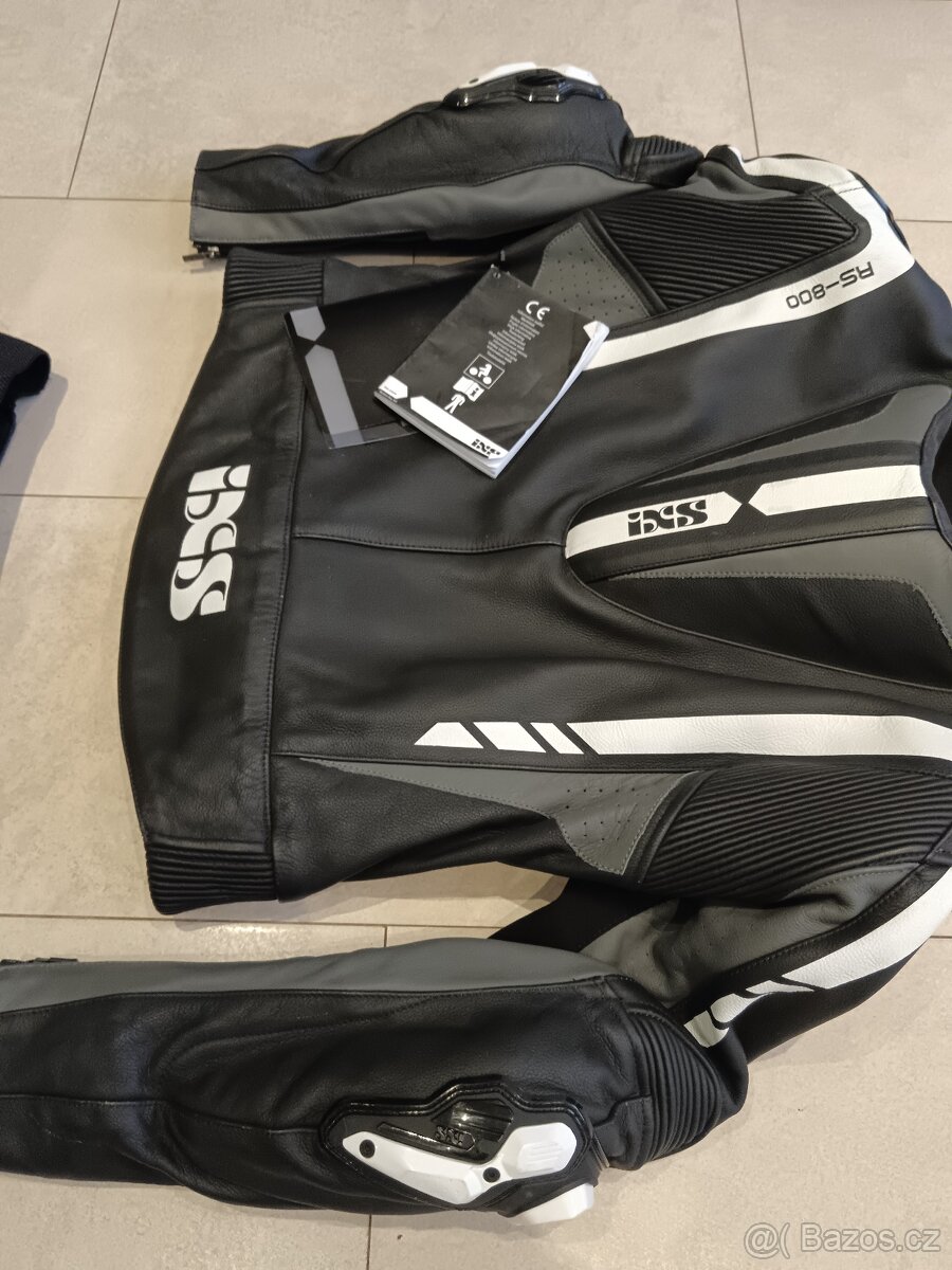 IXS RS 800-Pánská Dámská kožená moto kombinéza, zkrácená - 15