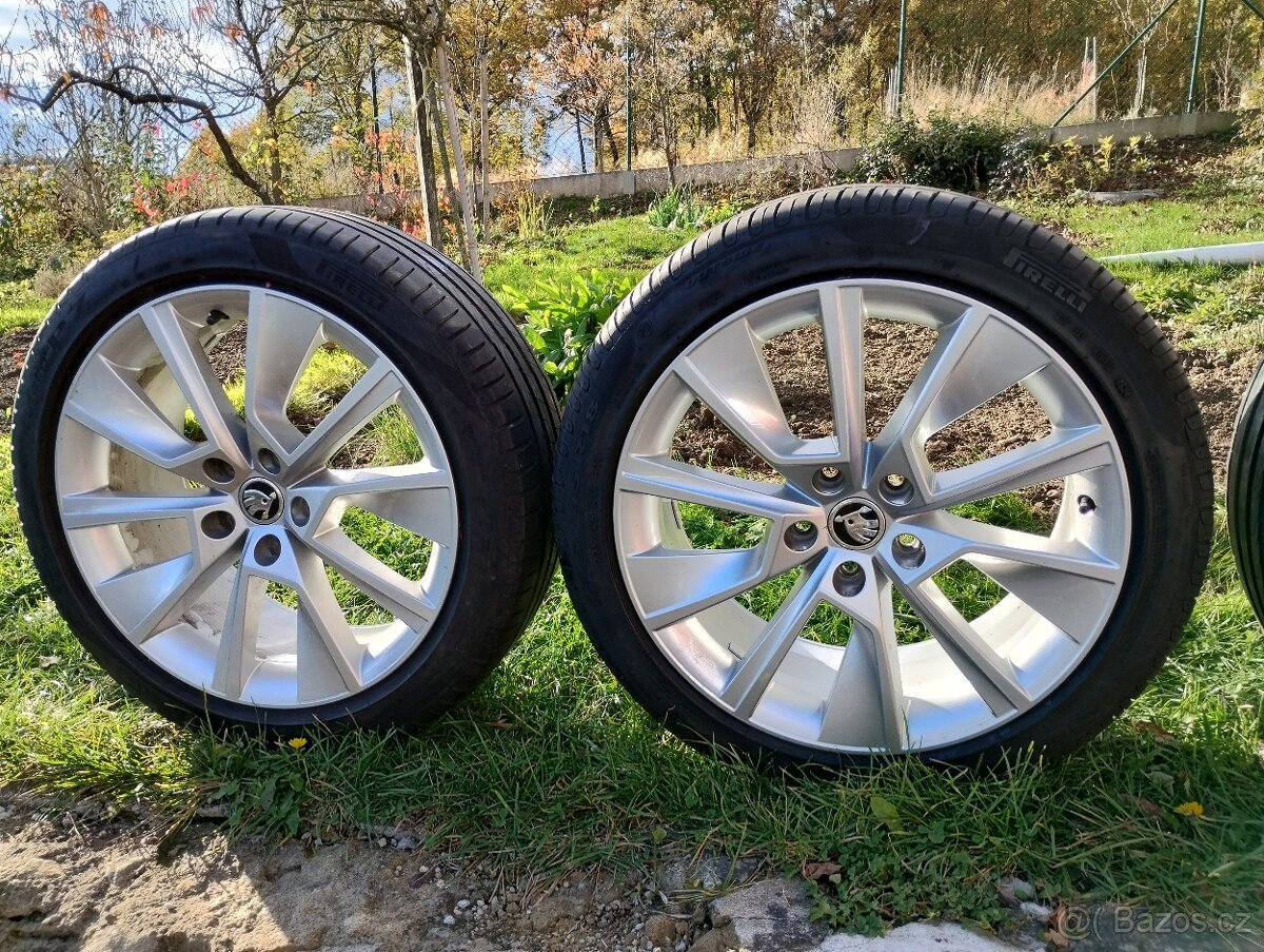 Originál ALU kola Škoda Octavia R18 + letní pneu - 15
